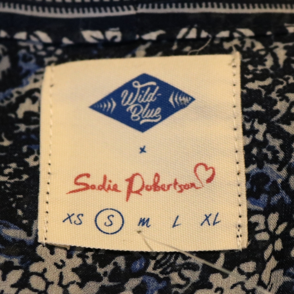 Wild Blue Chiffon Print Open Front Kimono - Picture 7 of 8